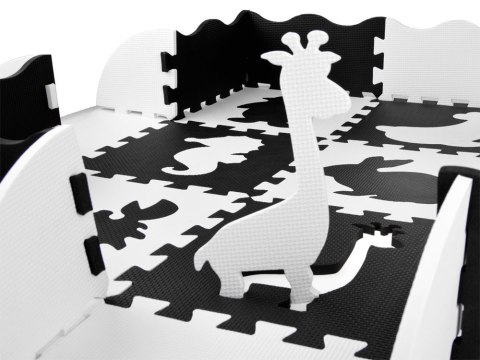 Puzzle piankowe - kontrastowa mata dla niemowląt ZWIERZĘTA 120x120cm ZA4783