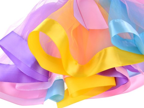 Strój Wróżki różdżka torebka tęczowa spódniczka opaska ZA4792