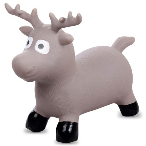 Skoczek gumowy dla dzieci RENIFER 68 cm brązowy do skakania z pompką