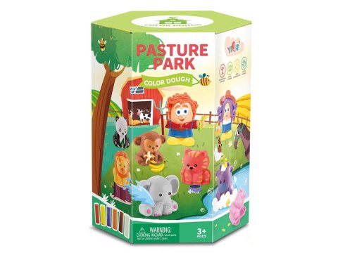 Masa plastyczna x6 ZESTAW ZOO i FRYZJER foremki zwierzątka + ludziki ZA4651