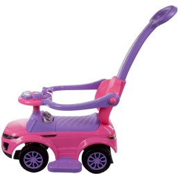 Jeździk pchacz chodzik dla dziecka z rączką i obejmą Sport car różowy