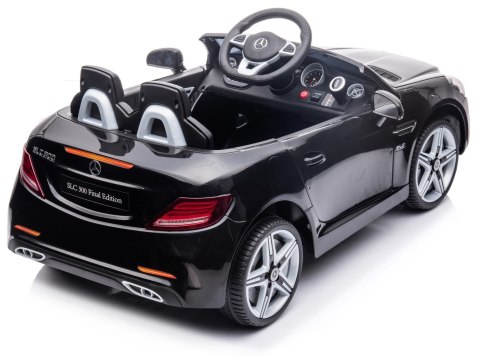 Jeździk na akumulator Mercedes BENZ SLC300 Cabrio dźwięki, światła, pilot - czarny