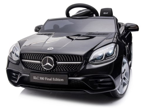 Jeździk na akumulator Mercedes BENZ SLC300 Cabrio dźwięki, światła, pilot - czarny