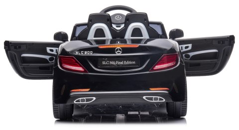 Jeździk na akumulator Mercedes BENZ SLC300 Cabrio dźwięki, światła, pilot - czarny