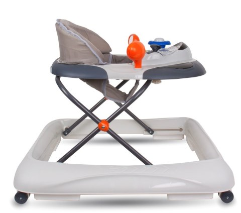 Chodzik dla dziecka ze stoperami i kierownicą - szary