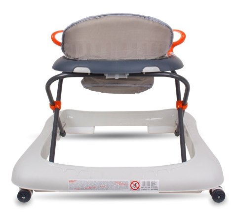 Chodzik dla dziecka ze stoperami i kierownicą - szary