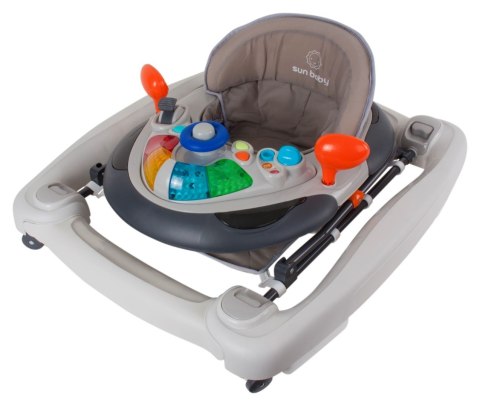 Chodzik kołyska z kierownicą - szary