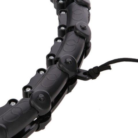 HMS HHW11 PLUS SIZE HULA HOP BLACK Z WYPUSTKAMI I OBCIĄŻNIKIEM HMS
