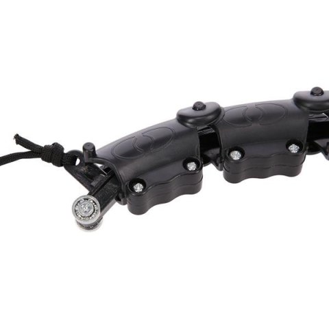 HMS HHW11 PLUS SIZE HULA HOP BLACK Z WYPUSTKAMI I OBCIĄŻNIKIEM HMS