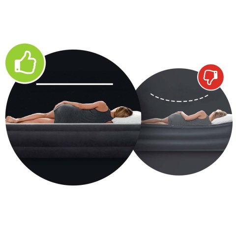 Materac dmuchany 191x137x25 cm z wbudowaną pompką nożną INTEX 64762