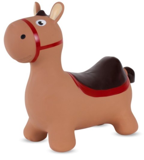 Skoczek gumowy dla dzieci OSIOŁEK 60 cm brązowy do skakania z pompką