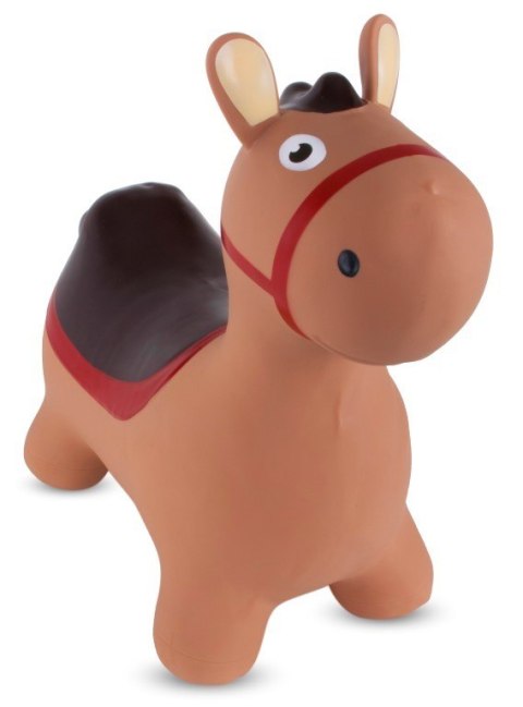 Skoczek gumowy dla dzieci OSIOŁEK 60 cm brązowy do skakania z pompką