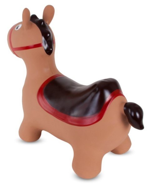 Skoczek gumowy dla dzieci OSIOŁEK 60 cm brązowy do skakania z pompką