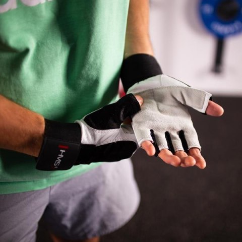 HMS RST04 WHITE-BLACK ROZM. XL RĘKAWICE NA SIŁOWNIĘ HMS