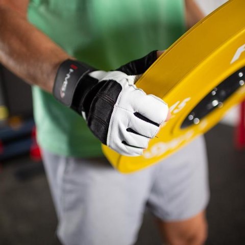 HMS RST04 WHITE-BLACK ROZM. M RĘKAWICE NA SIŁOWNIĘ HMS