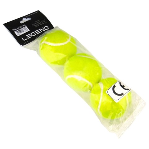 Piłka tenisowa zielona 3 szt - Legend Sport