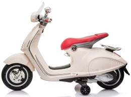 Jeździk na akumulator Scooter Vespa od 3 lat światła, dźwięki - biały