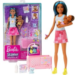 Lalka Barbie Skipper Babysitters opiekunka + bobas akcesoria HJY34 ZA5095 A