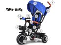 Rowerek dziecięcy trójkołowy Tiny Bike 3w1 z daszkiem OBRACANY SP0650 niebieski