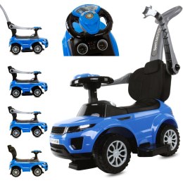 Jeździk pchacz chodzik dla dziecka z rączką i obejmą Sport car niebieski