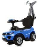 Jeździk pchacz chodzik dla dziecka z rączką i obejmą Sport car niebieski