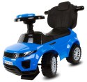 Jeździk pchacz chodzik dla dziecka z rączką i obejmą Sport car niebieski