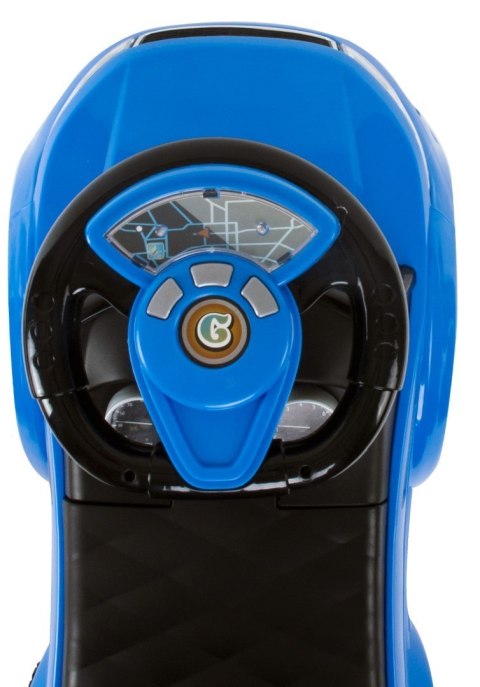 Jeździk pchacz chodzik dla dziecka z rączką i obejmą Sport car niebieski