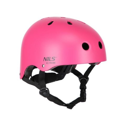 NILS EXTREME MR290+H230 KASK Z OCHRANIACZAMI ZESTAW RÓŻOWY ROZM. M NILS EXTREME