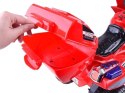 Motorek na akumulator kolorowe światła led PA0241 czerwony