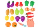 Wózek sklepowy + warzywa owoce do cięcia Zabawa w sklep 36 ele ZA4791