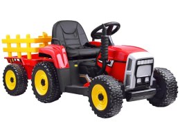 Traktor z przyczepą na akumulator + pilot PA0242 różowy