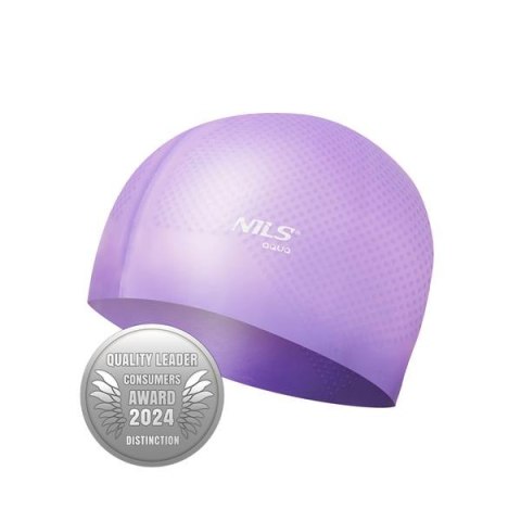 NILS AQUA NQC JEDNOKOLOROWY FIOLETOWY CZEPEK SILIKONOWY DOTS NILS AQUA