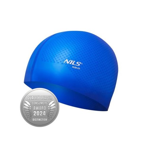 NILS AQUA NQC JEDNOKOLOROWY NIEBIESKI CZEPEK SILIKONOWY DOTS NILS AQUA