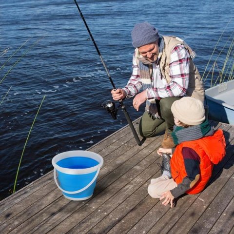 NILS CAMP NC1731 WIADRO SKŁADANE NIEBIESKIE 10L NILS CAMP