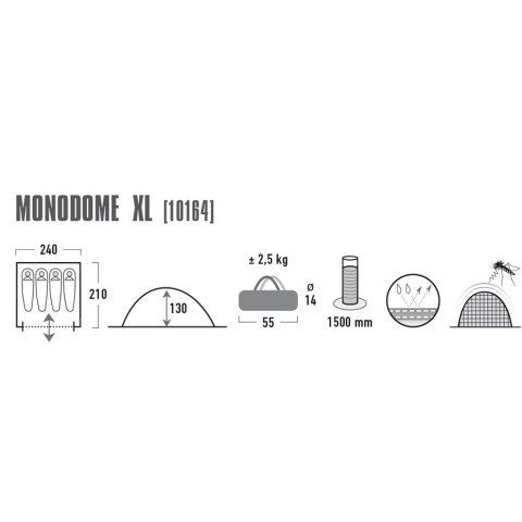 High Peak Namiot High Peak Monodome 4 niebiesko szary 10164