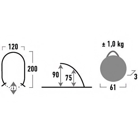 High Peak Namiot plażowy High Peak Calvia niebiesko-szary 10124