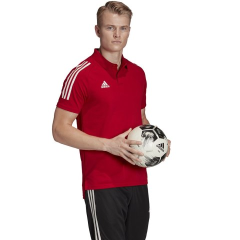 Adidas teamwear Koszulka męska adidas Condivo 20 Polo czerwono-biała ED9235