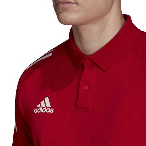 Adidas teamwear Koszulka męska adidas Condivo 20 Polo czerwono-biała ED9235