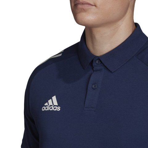 Adidas teamwear Koszulka męska adidas Condivo 20 Polo granatowo-biała ED9245