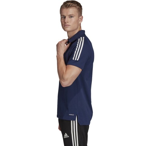 Adidas teamwear Koszulka męska adidas Condivo 20 Polo granatowo-biała ED9245