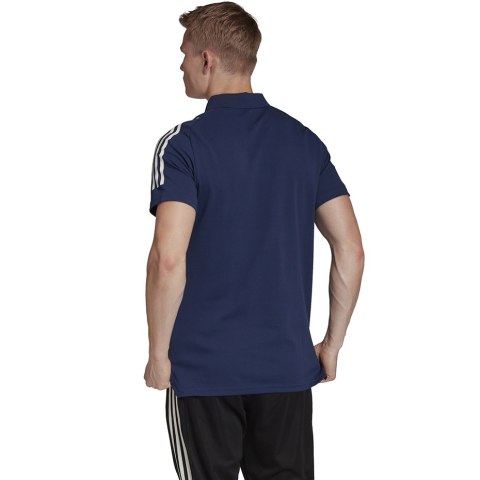 Adidas teamwear Koszulka męska adidas Condivo 20 Polo granatowo-biała ED9245