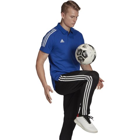 Adidas teamwear Koszulka męska adidas Condivo 20 Polo niebiesko-biała ED9237