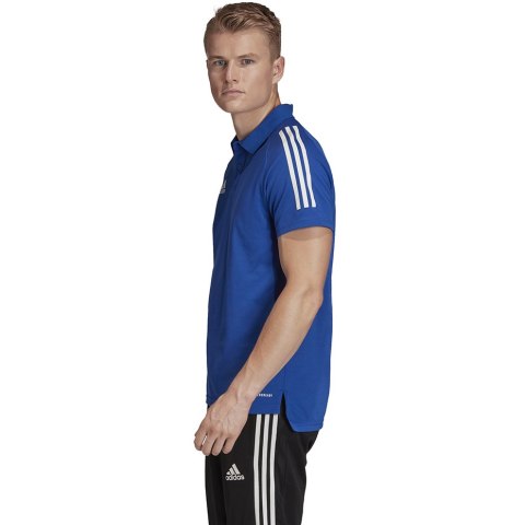 Adidas teamwear Koszulka męska adidas Condivo 20 Polo niebiesko-biała ED9237