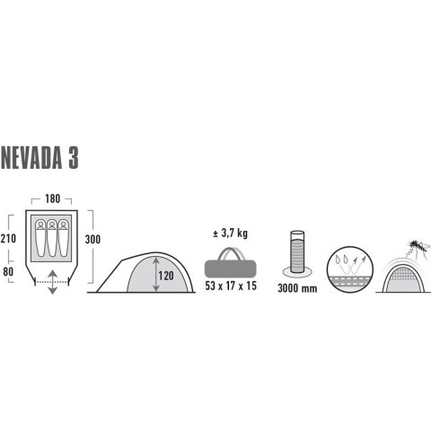 High Peak Namiot High Peak Nevada 3 jasnoszary 10203