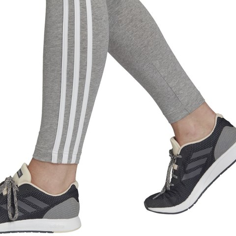 Adidas Legginsy damskie adidas Essentials 3 Stripes Tight jasnoszare FQ4123