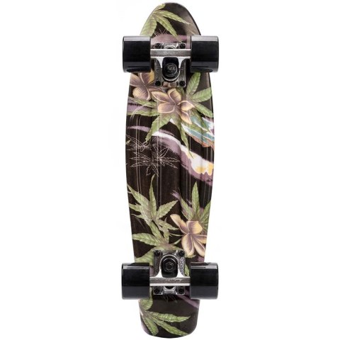 Meteor Deskorolka Meteor Multikolor Flowers czarno-zielona 22606