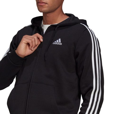 Adidas Bluza męska adidas Essentials Full-Zip Hoodie czarna GK9051