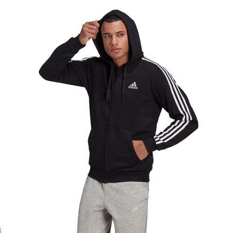 Adidas Bluza męska adidas Essentials Full-Zip Hoodie czarna GK9051