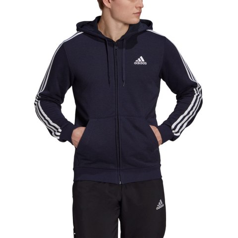 Adidas Bluza męska adidas Essentials Full-Zip Hoodie granatowa GK9033