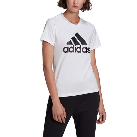 Adidas Koszulka damska adidas Loungewear Essentials Logo Tee biała GL0649